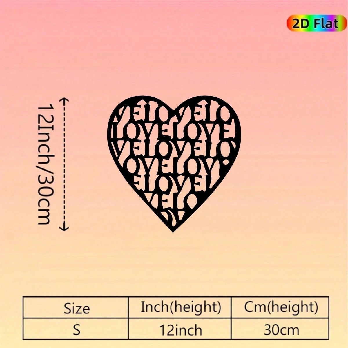 Геометрическое Сердце Металлическое Настенное Искусство Железный Символ Любви Домашний Декор Подарок на День Святого Валентина Годовщину разноцветный