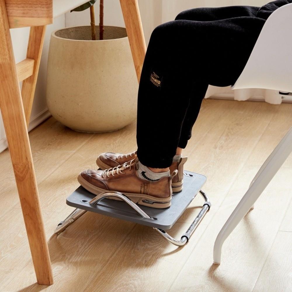 Non-Slip Base Ergonomic Footrest Stool Tilting Function Adjustable Pedal Stool Under Desk Use