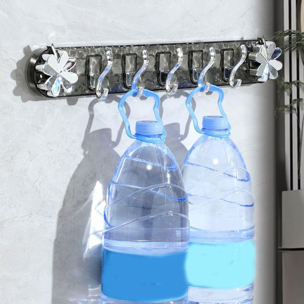 Plastic Strong Suction Cup Hooks Transparent Clothes Coat Hooks Utensils Storage Row Hook  for Home