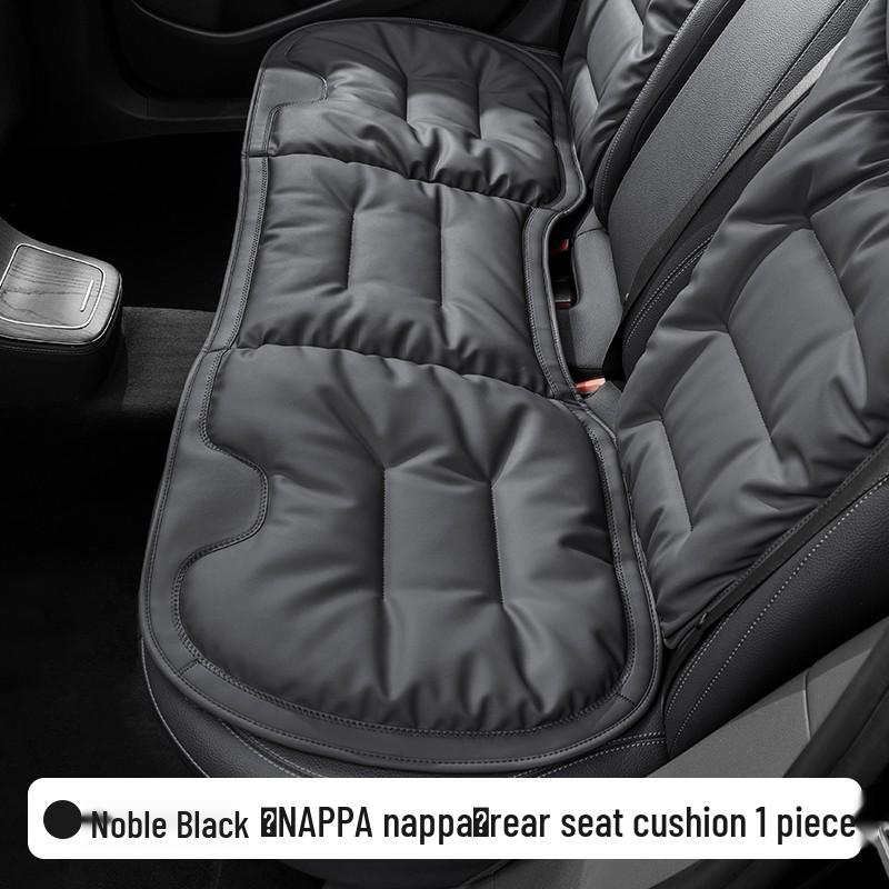 Luxury Nappa Leather Non-Slip Car Seat Cushions for Five-Seater - Thickened Design for Front and Rear Seats