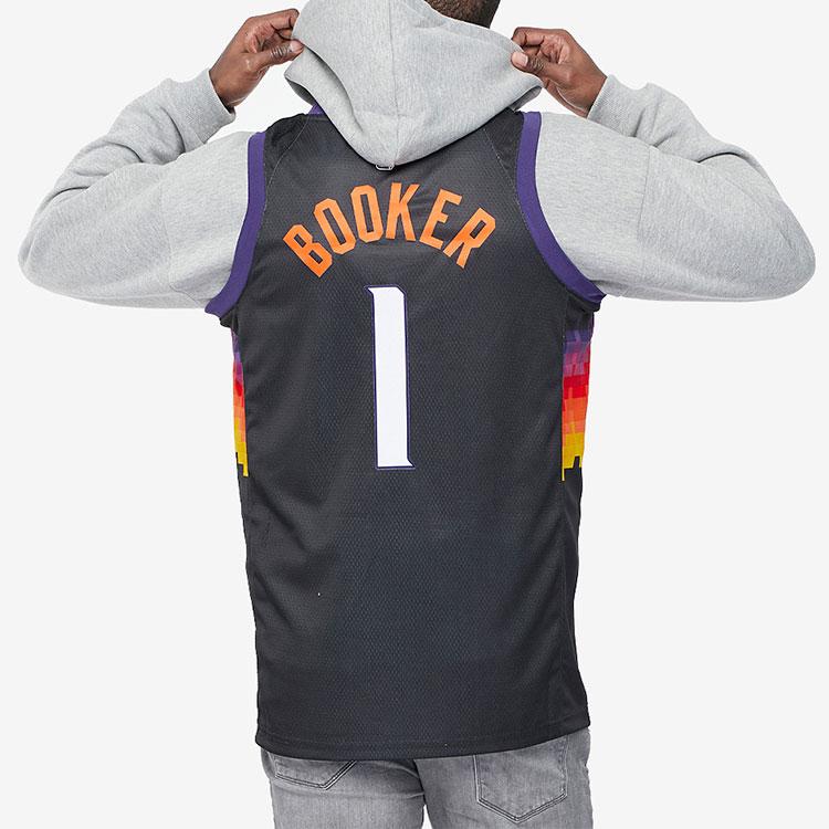 Nike NBA Retro Jersey Tank Top - Booker No. 1 Fan Edition Men Tops Black CN1773-013