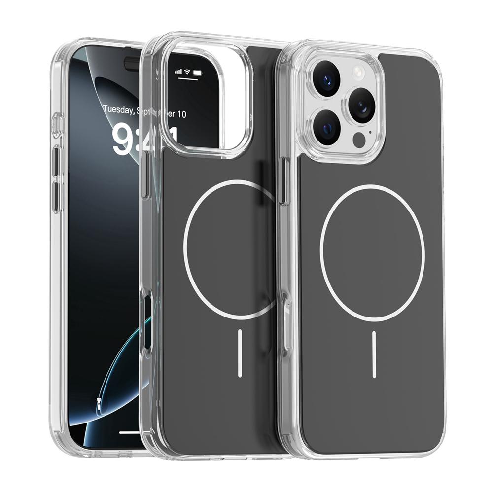 KEYSION Luxury Magnetic Case for MagSafe for iPhone 14 15 16 Pro Max Soft TPU+PC Wireless Charging Shockproof Phone Back Cover