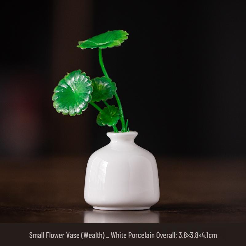 Creative Mini Ceramic Desktop Vase: Small Flower and Green Plant Hydroponic Bonsai Ornament for Indoor Decoration