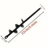 2 Garden Plant Auger Bits, Black Hex Drive Cement Board Auger Bits for Planting, Solid Auger Bit Planter, Auger Storage Case