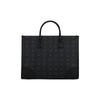 New MCM München Coated Canvas With Nappa Leather Trim Tote Bag, Shopping Bag, Shoulder Bag, Handbag Large Women's Black MWTCSBO02BK001