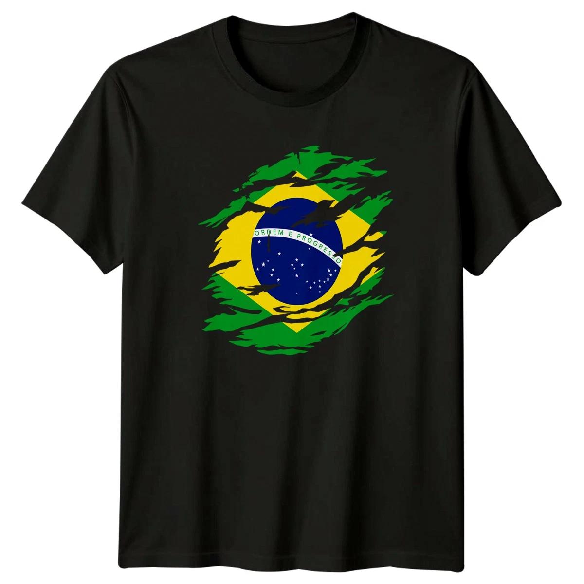 Ordem E Progresso Brazil Flag Countries Mens T-Shirt Womens Graphic Tee XXL