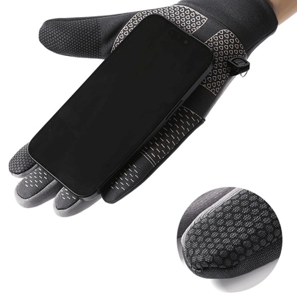 Lock Buckle Thick Cycling Gloves  Warm Outdoor Gloves Winter Cycling Gloves  Sports