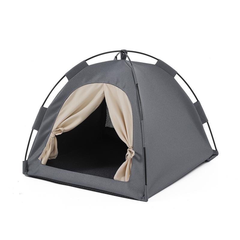 Waterproof Foldable Pet Tent Cat House Warm Cozy Curtain Style Cat Bed Dog Kennel Maternity Shelter Indoor Outdoor Use Durable