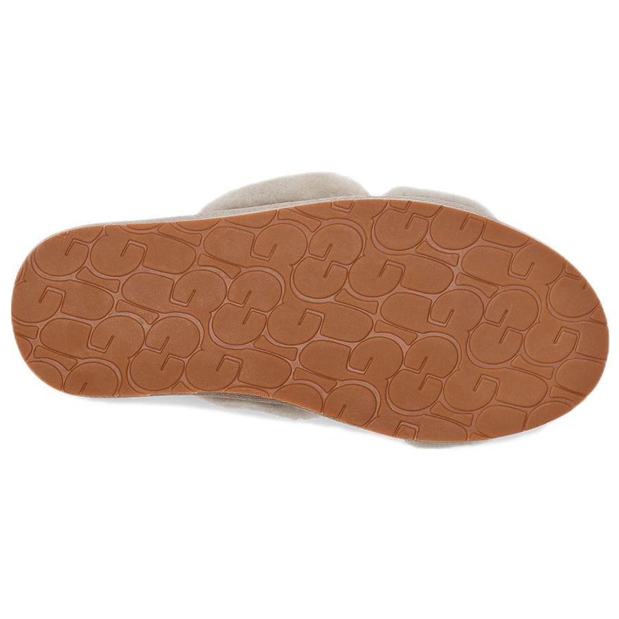 UGG Sheepskin Comfortable Casual Slippers Women Slippers Goat-Brown 1138116-GOA