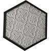 Window Grille Glass Coaster Gold Copper Embossed Pattern Hexagonal Glass Coaster Dining Table Insulation Pad Teacup Mat