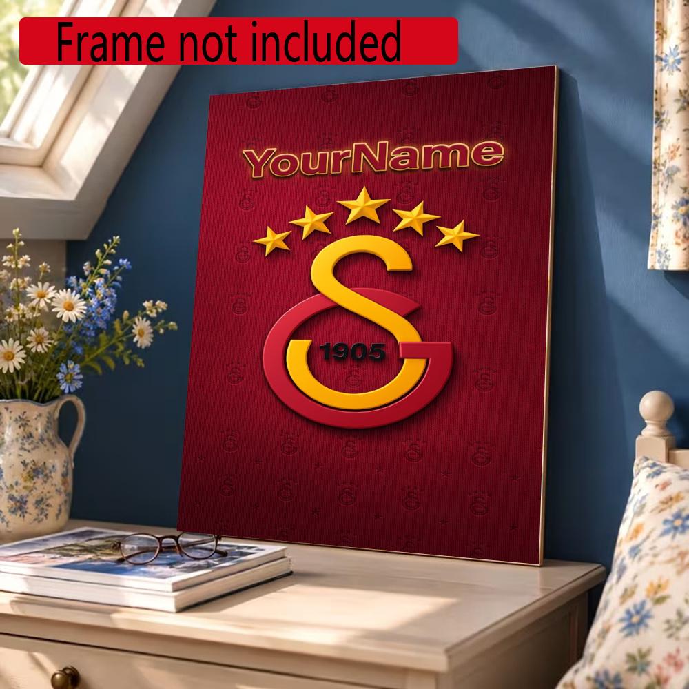Galatasaray Personalized Name Round Diamond Painting Kit Diamond Embroidery Painting Rhinestones Mosaic Frameless Handwork Decoration Arts
