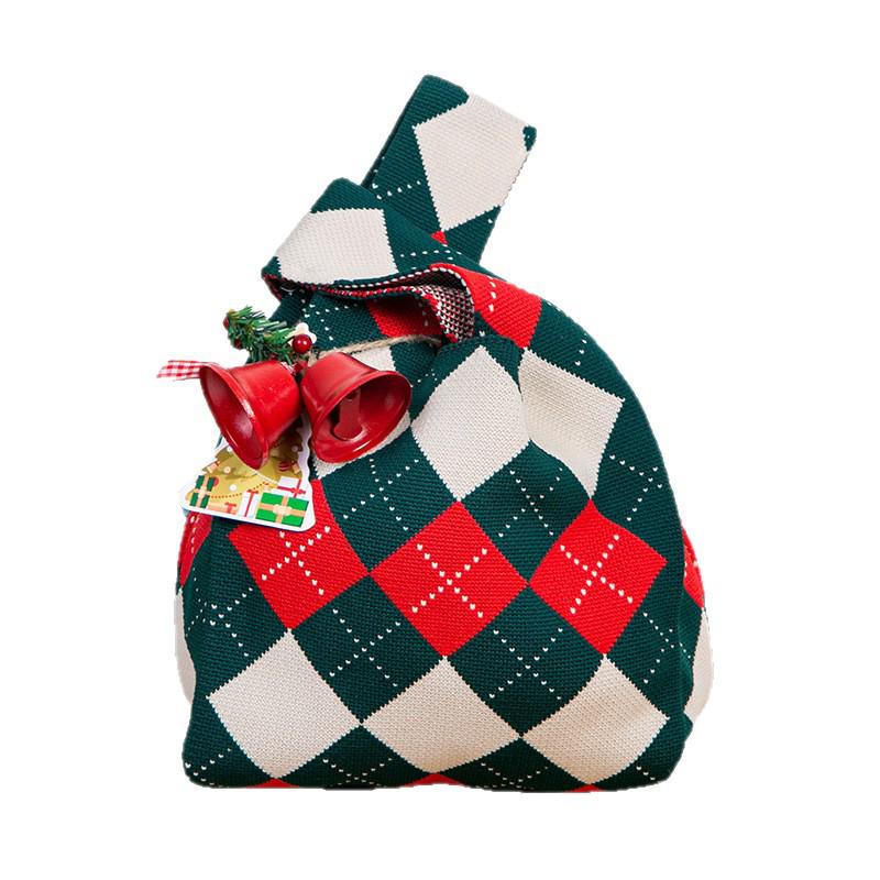 Knitted Christmas Candy Gift Tote & Handbag