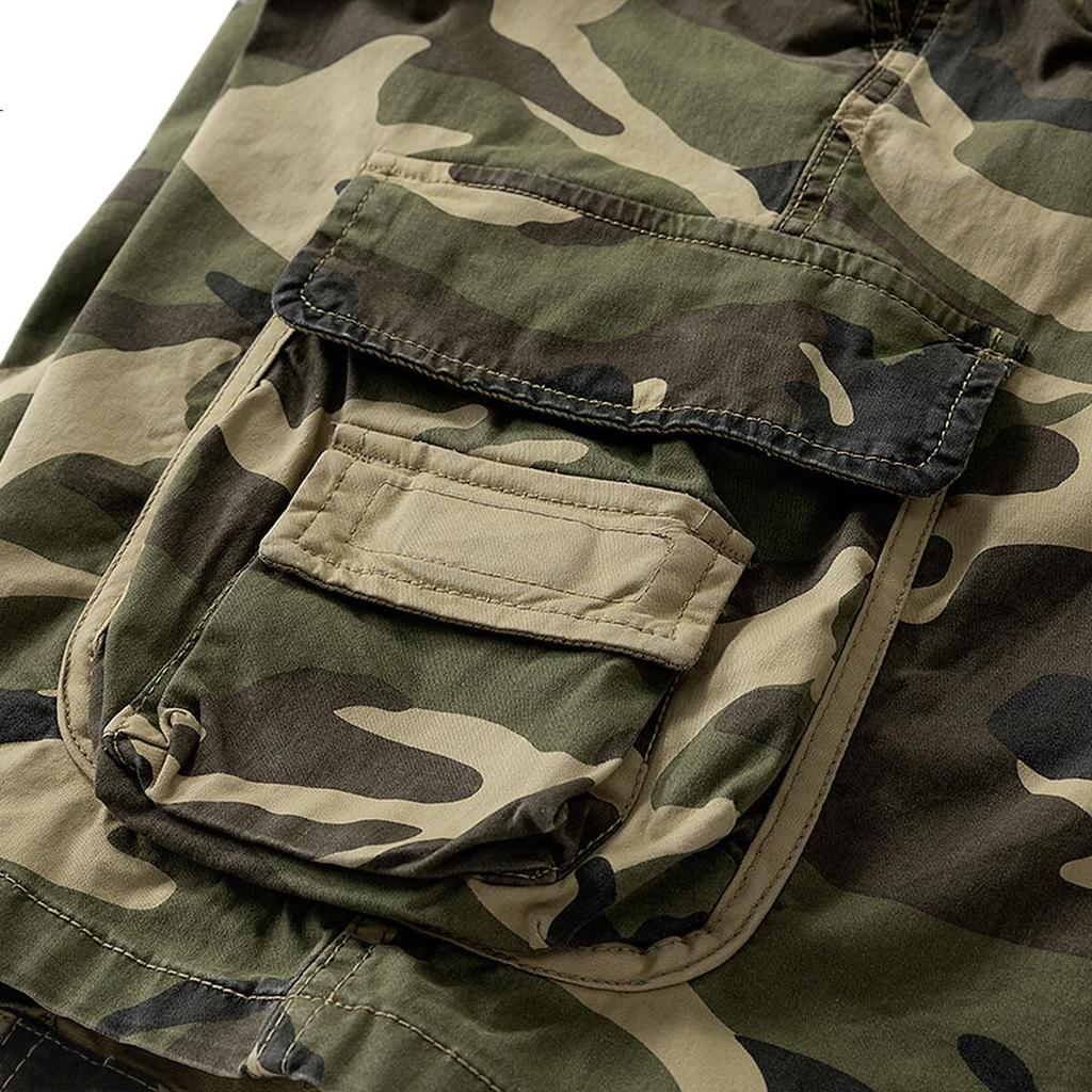 Dme [Camouflage Print] Summer Outdoor Sports Multi-Pocket Cargo Shorts, Loose Straight-Leg Comfortable Men's Casual Pants
