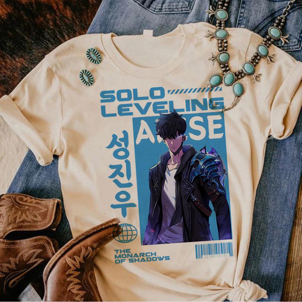 

Поднимающийся в одиночку Статуя Бога Футболка Сон Джин-у Футболка Аниме Футболка Мужская Женская Мультяшная Харадзюку Топ Футболка с коротким рукавом Уличная одежда S