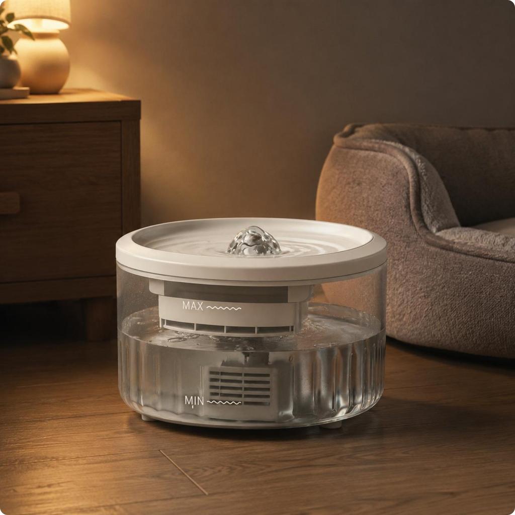 USB Pet Fountain Double Filtration Pet Water Fountain BPAsafe Ultra Quiet for Indoor