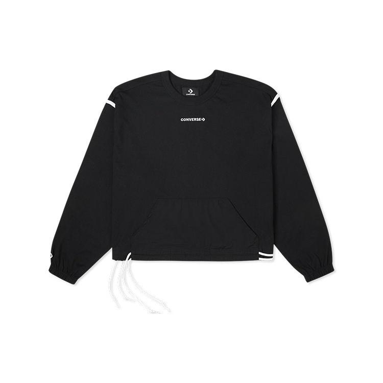 (WMNS) Converse Long Sleeve Jersey Crew Asia Sizing Black Women s 10022827-A01 M
