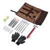 Outdoor Camping Tent Stakes Storage Bag Tent Pegs Nails and Hammer Organizer Holder Case with Stakes Hammer and