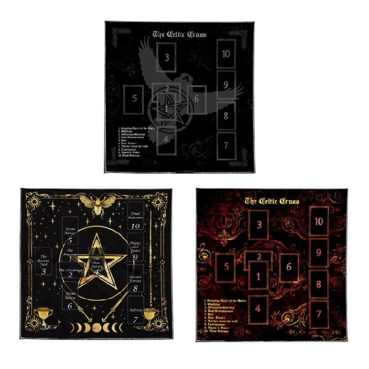 Reading Card Astrologys Tablecloth Altars Cloth Square Divinations Cards Table Cloth Witchcrafts Deck Cloth Enduring