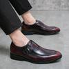 Men's Pointed Leather Shoes Men's Fashion Foot-fitting Business Dress Shoes Trend British Style Wedding Groom Shoes