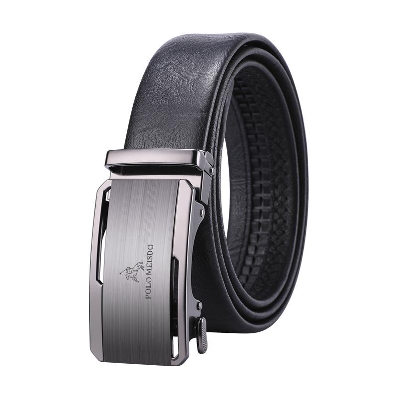 Paul Messder Men's High-End Genuine Leather Belt with Automatic Buckle - Top Layer Cowhide.