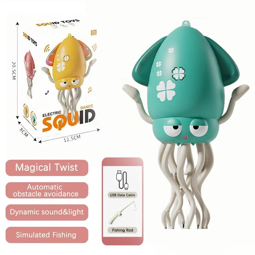 Creative Dancing Octopus toy Fun Crawling Auto-sensing Avoiding Obstacles Electronic Pet With Music Light Kids Christmas Gifts