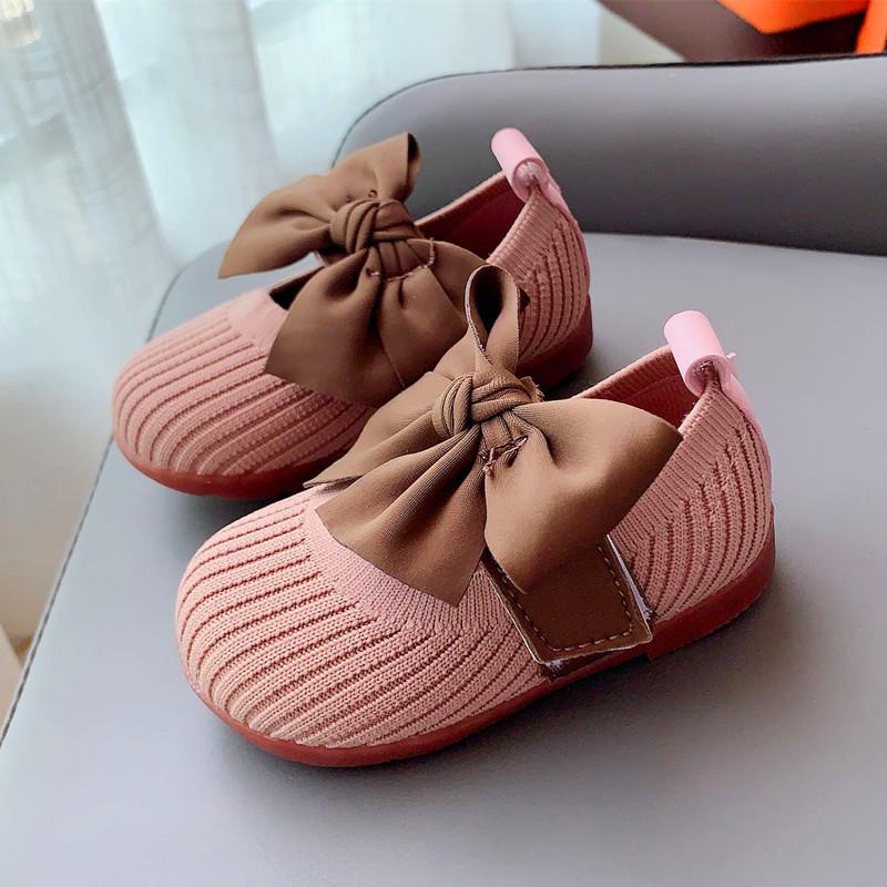 

Bebes Soft Sole Baby Shoes 2025 Spring New Korean Bow Baby Girl Shoes Princess Leather Shoes Breathable Walking Shoes Zapatillas 15 (11.5cm) розовый