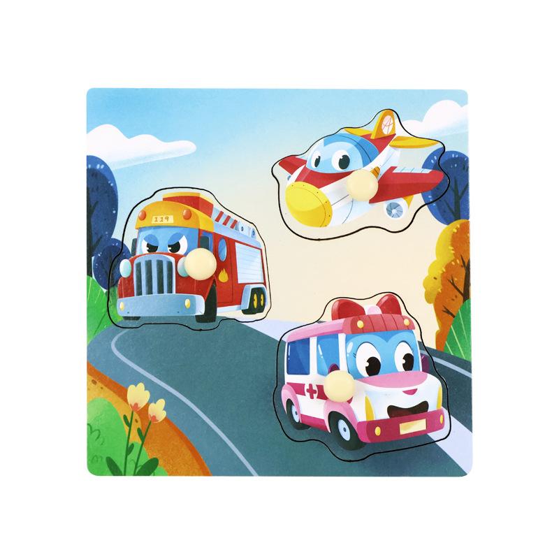 Baby Children Three-dimensional Puzzle Wooden Early Education Intellectual Puzzle Educational Toy Wooden Nails