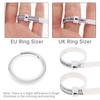 3pcs Wrist Sizer Measuring Tool Set for Men / Women with UK RingSizer (A - Z), EU Finger Sizer (41 - 76), Jewelry Circlet Sizer Bracelet Gauge