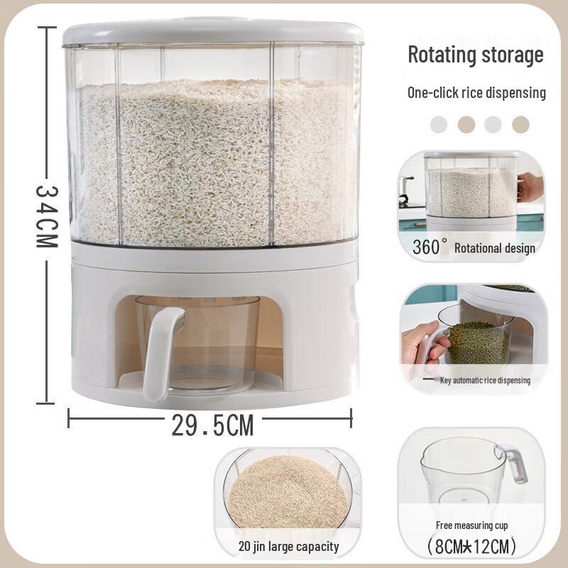 ZISIZ 6-Compartment Rotating Grain Dispenser