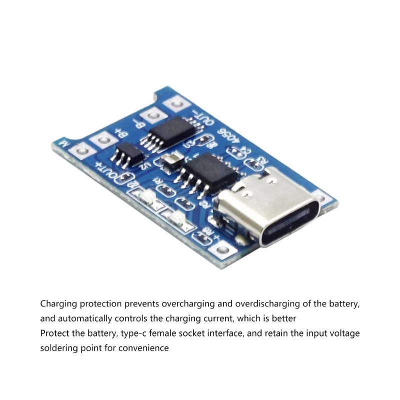TC4056 Lithiums Battery Charger Module With Type C Input Overcharge Protections And LED Status Indicators For Liion Batteries