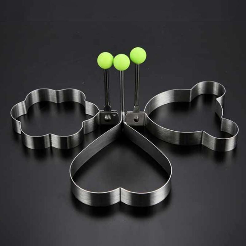 Stainless Steel Egg Frying Mold Diy Egg Frying Model Egg Frying Tool Heart-Shaped Mold Pancake Maker