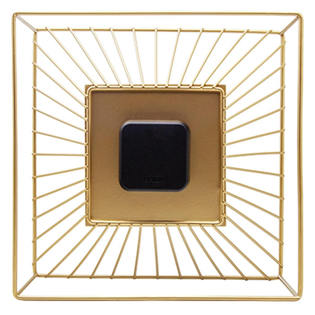 Nextime Vasco Metal Table or Wall Clock Gold - 25cm x 25cm x 12cm