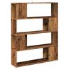 Bookshelf Room Divider Rustic Wood Look 100 x 24 x 124.5 cm