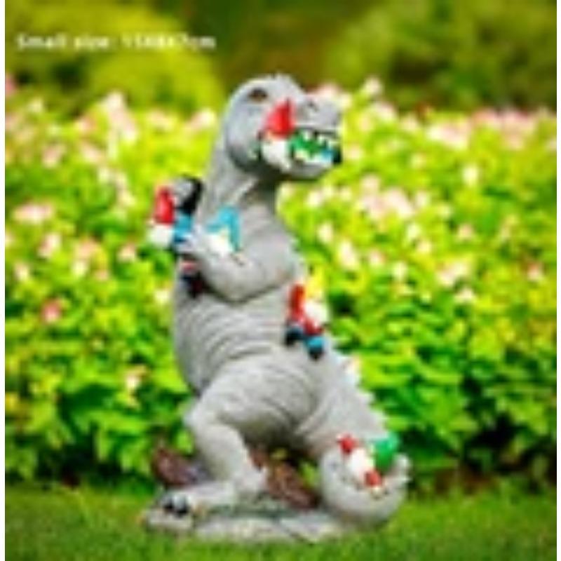 Garden Dwarf Statue Courtyard Decoration Outdoor Garden Decoration Dinosaur Dwarf Ornament Courtyard Lawn Decoration Female Gardening Gifts