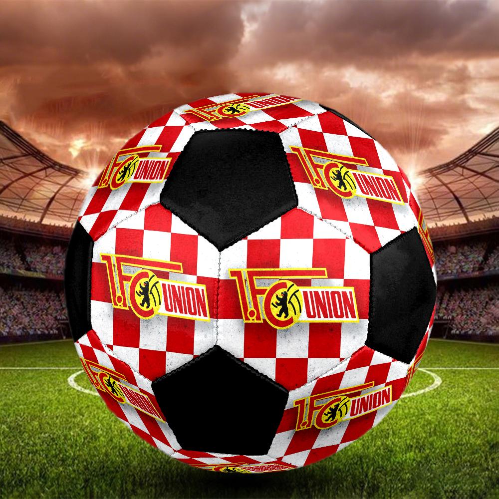 Union Berlin Hallenfußball Ball Bunt Maschinengenäht PVC Größe 5 Teamtraining Wettkampfbereit Langlebig Hoher Rückprall Coole Sportgeschenk