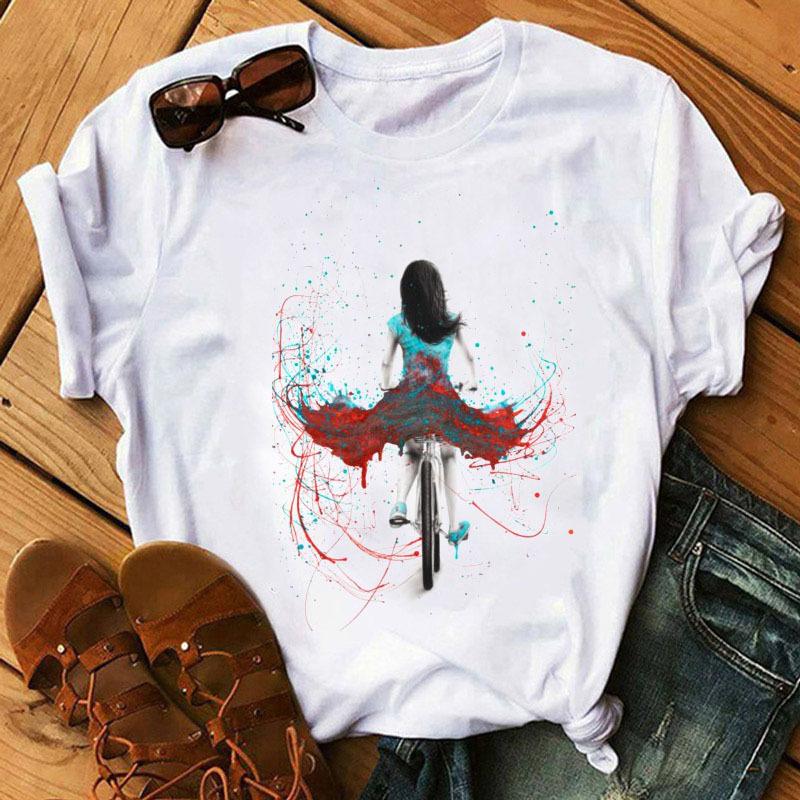 Fashionable Urban Girl Fashionable Casual Womens Roundneck Shortsleeved Tshirt Womens Tshirt Women Clothing Harajuku
