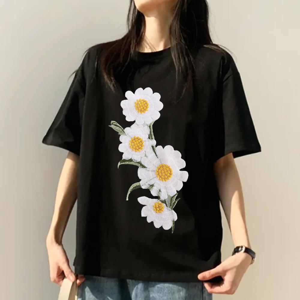 Daisy Clothing Applique Exquisite Clothes Patches Flower Embroidered Patches  Sewing