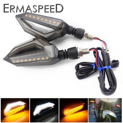 4PCS Universel 10mm Moto LED Clignotants Clignotant Feux Avant Arrière Indicateur pour Yamaha Suzuki