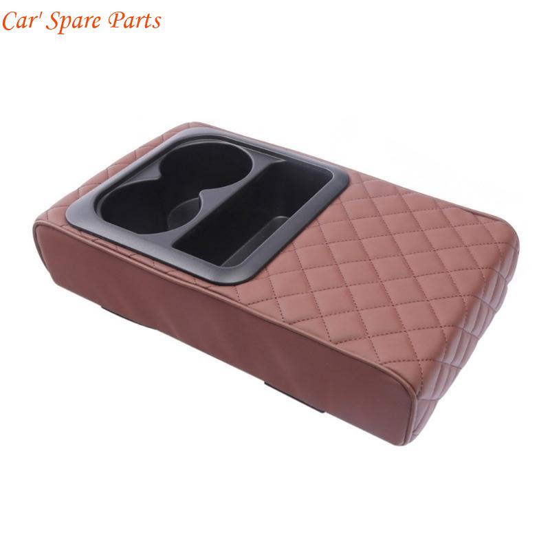 Y4UA Versatile Car Armrest Mat Leather Armrest Heightening Pad Armrest Mat Offers Additional Storage & Comfort for Vehicle