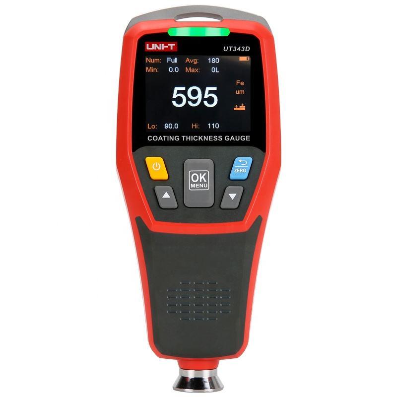UT343D Coating Thickness Gauge Automotive Paint Film Thickness Tester to Measure FE/NFE Paint Tools 0.1 Micron/0-1250um (0-1250um) чёрный