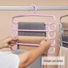 Multilayer Pants & Clothes Hanger Rack with Clips | Space-Saving Wardrobe Organizer