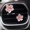 1 Pair Flower Air Vent Clip Peach Blossom Air Conditioning Outlet Clip for Women Girls Cute Car Air Freshener Decor for Interior Accessories