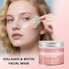 50ml Kollagen Peel-Off Gesichtsmaske mit 50g Kollagen Gelee Creme Hydratisierend Feuchtigkeitsspendend Nacht Wickelmaske Creme