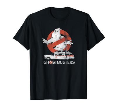 Ghostbusters Kein Geist mit Ecto Vector T-Shirt