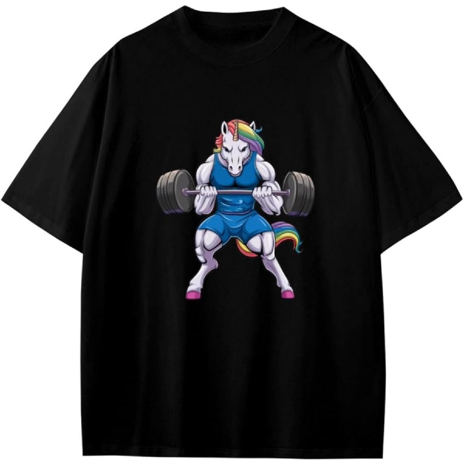 

Vintage Gym Unicorn Fitness Anime Cartoon Gift Girls Boys Teens T-Shirt XXXXXL різнокольоровий