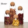 Gift for Home Organization Glass Storage Jar with Wooden Ball Cork Lid, Moisture-proof Airtight Food Heat Resistant Jars Container, Transparent