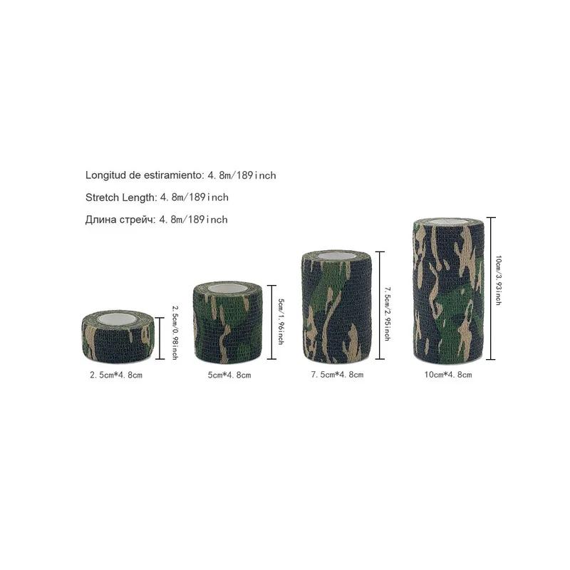 1/24/48Pcs grassland Camouflage Elastic Wrap Tape Self Adhesive Sports Protector Ankle Knee Finger Arm Bandage