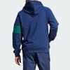 Adidas Originals Hack Ny Cutline Half-Zip Loose Fit 100% Cotton French Terry Hooded Sweatshirt Men Night Indigo IP9486