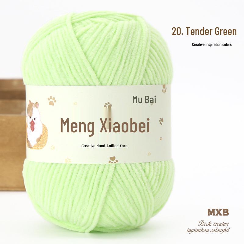 Meng Xiaobei Matte Chenille Yarn for Knitting: Handmade Doll Pendant, Scarf, Hat.
