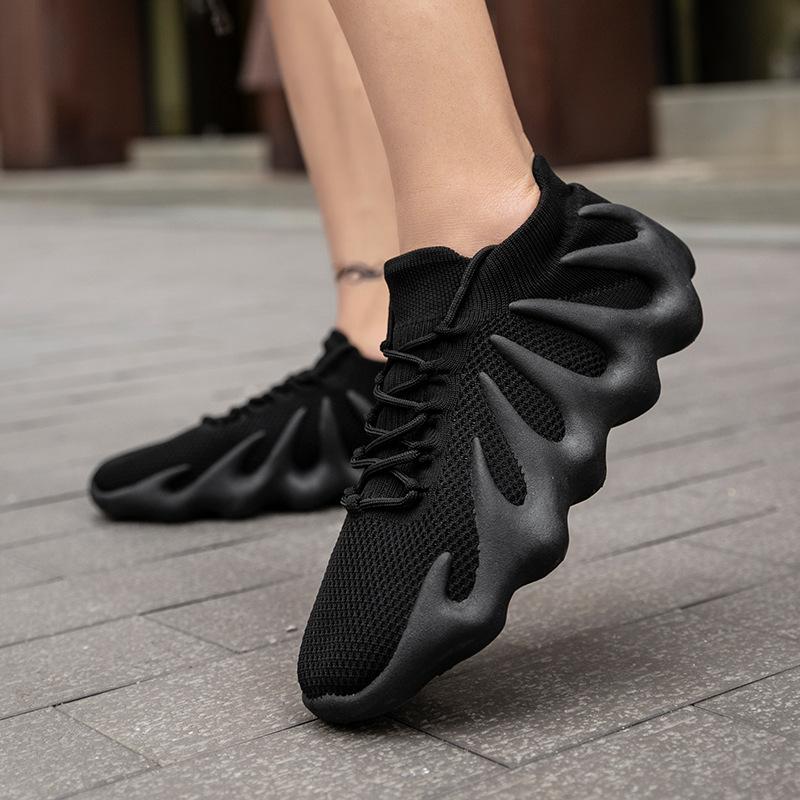 450 Coconut Shoes Children's Men's and Women's Shoes Socks Shoes Flying Woven Casual Sports Shoes Flame Shoes Breathable and Comfortable